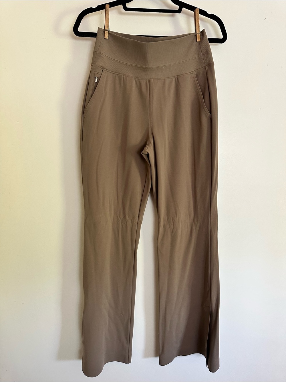 Athleta Wide Leg Pull-On Pants in Taupe
